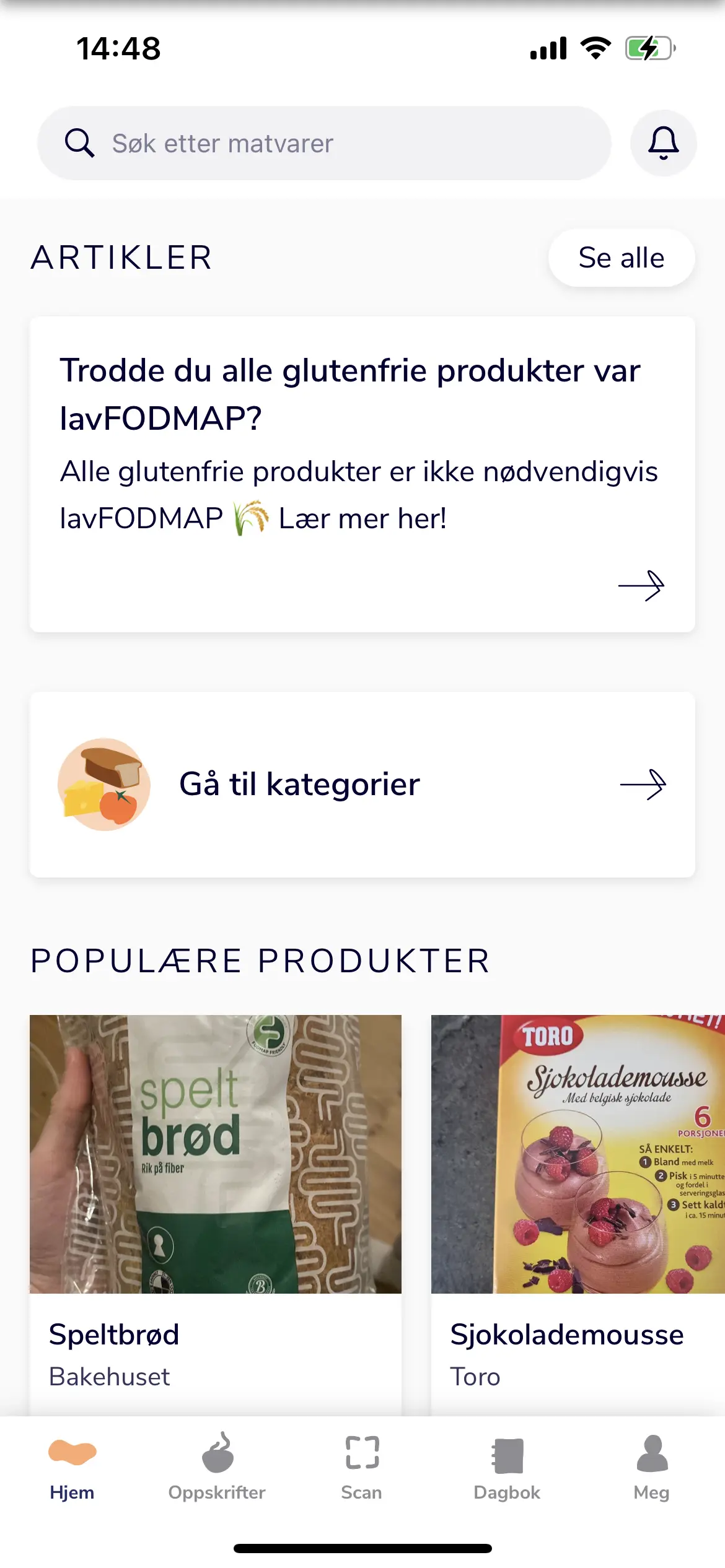 Noba app - Pannekaker lavFODMAP